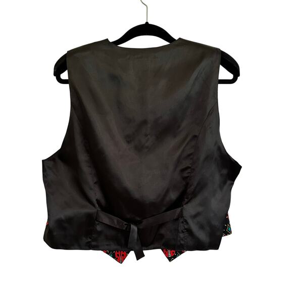 Bob Mackie Ladybug Vest Silk Size Large Novelty - Picture 2 of 8